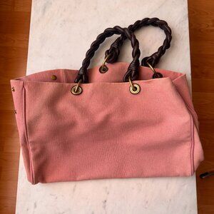 Bottega Veneta Pink Canvas Tote Bag – Used, Great Condition